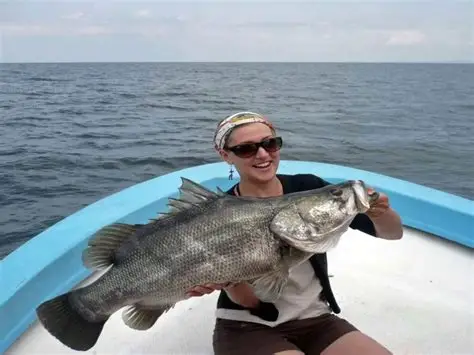 a woman fishing